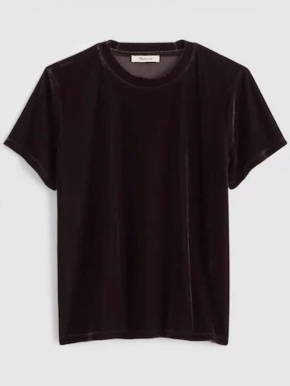 Madewell The Relaxed Tee in Velvet | Size XS | Molasses | NWT